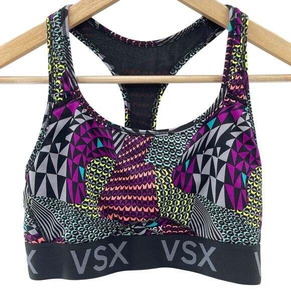 VICTORIA'S SECRET VSX Sport Player Racerback Sport Train Bra Multi Color Size M - Picture 1 of 7